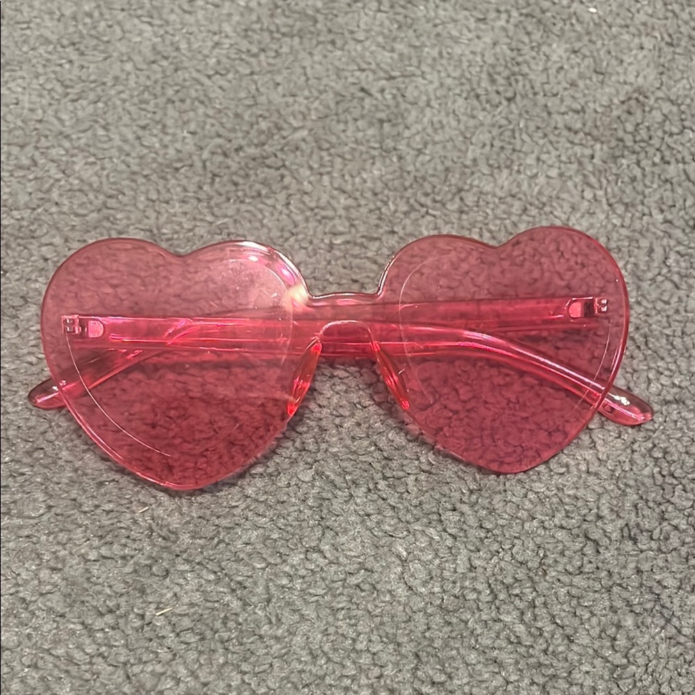 Heart-Shaped Pink Sunglasses
